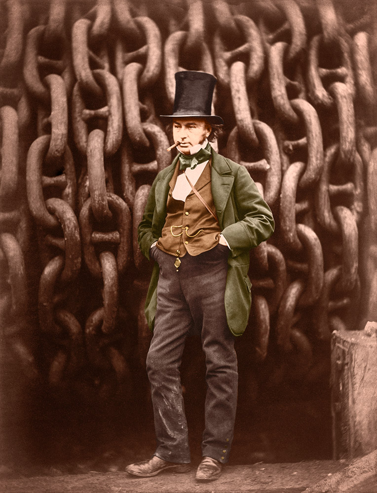Isambard Kingdom Brunel - Hand Tinted Image. © Gary Waidson - www.Nemo.me.uk