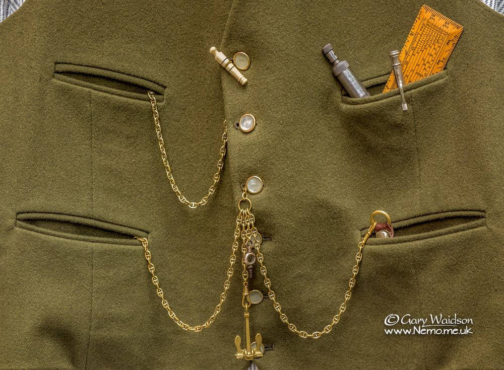 Single & Double Albert IKB inspired Watch Chains. © Gary Waidson - www.Nemo.me.uk