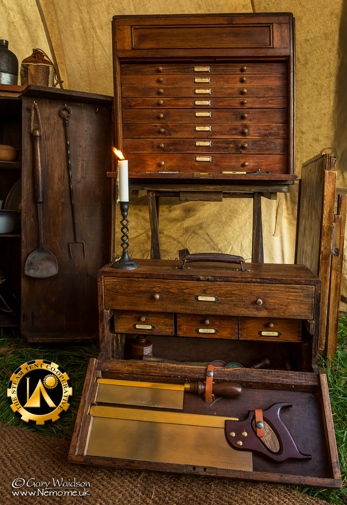 Tool boxes for craft workshops. The Steam Tent Co-operative. � Gary Waidson - www.Nemo.me.uk